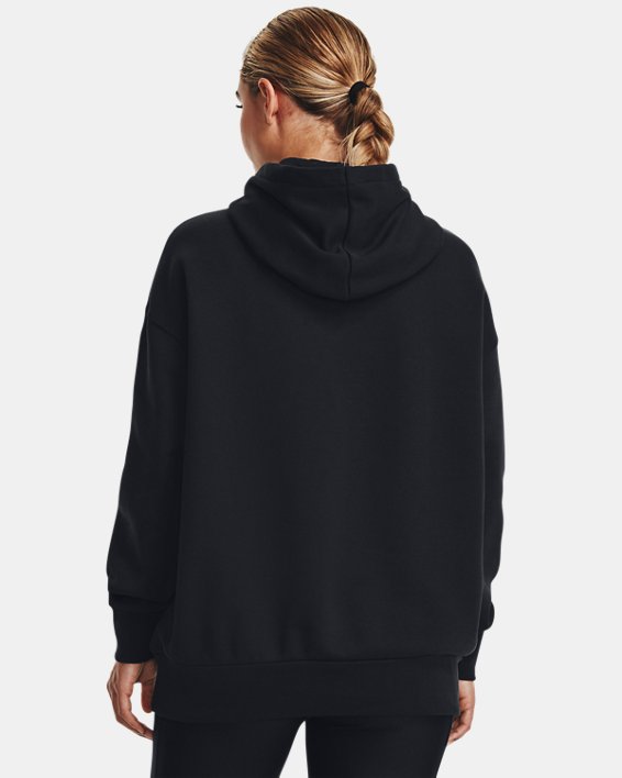 Women's UA Icon Fleece Oversized Hoodie, Black, pdpMainDesktop image number 1
